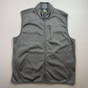 AFTCO Vest Mens Large Gray Full Zip Vista Performance Aftech Full Zip Fishing